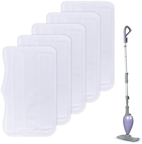 Sgizoku Steam Mop Pads 5 Pack - Washable Microfiber for Shark Steam Mop