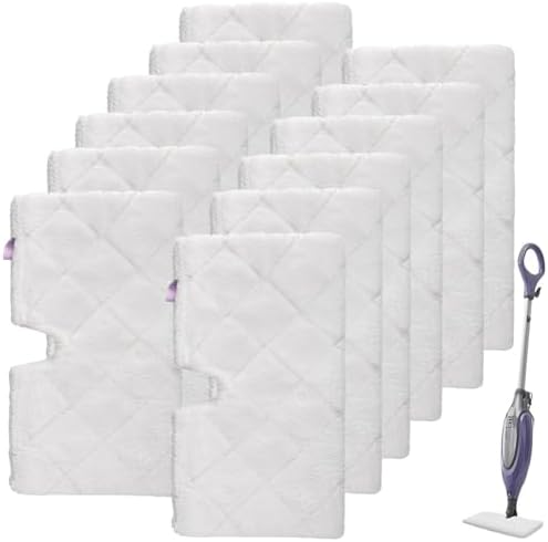 Sgizoku Steam Mop Pads 12Pack Microfiber Replacement for Shark