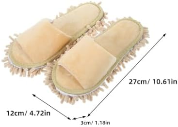 CALLARON 1 Pair Mopping Slippers with Chenille Lining