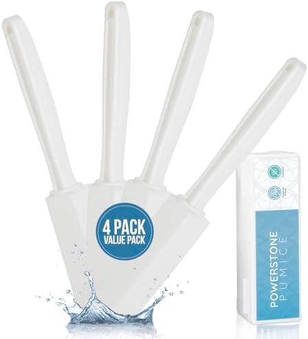 Powerstone Pumice Stone Toilet Cleaner with Long Handle - 4 Pack