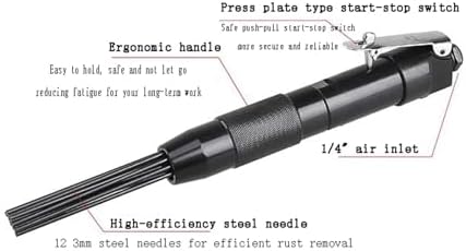 KGKGK Pneumatic Rust Remover 4000RPM 12 Pin Needle Bundle Tool