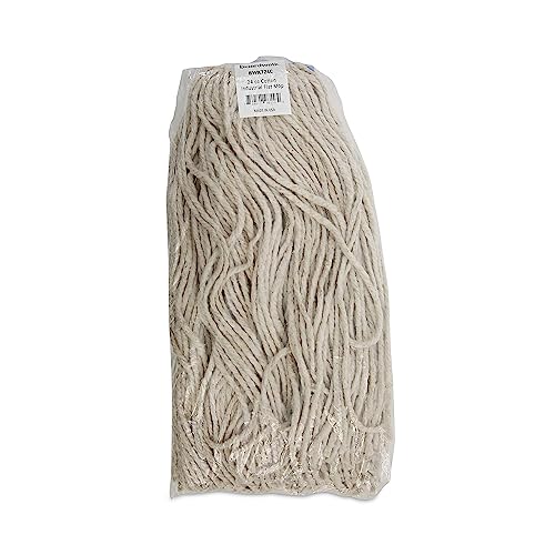 Boardwalk BWK724CCT 24 oz Cotton Wet Mop Head - White 12Carton