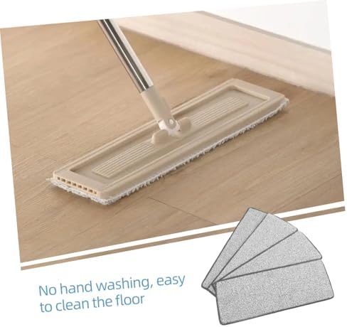 4PCS Reusable Microfiber Mop Heads for Wet Dry Floor Cleaning