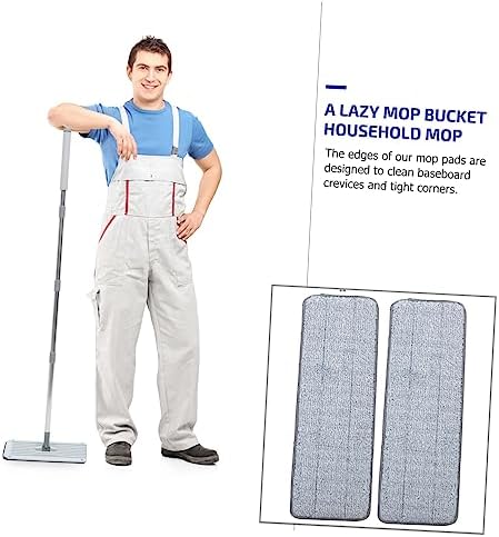CALLARON 2pcs Microfiber Mop Pads for Hardwood Tile Marble
