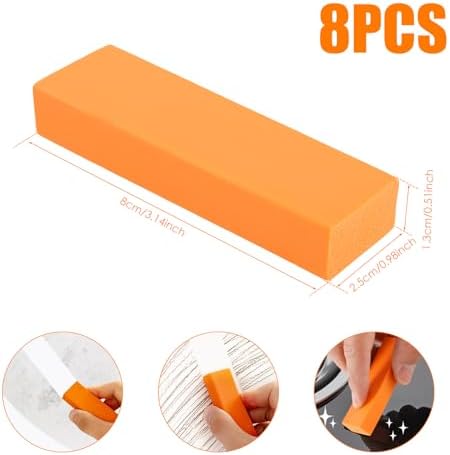 8Pcs Stainless Steel Decontamination Eraser for Kitchen Bathroom and More