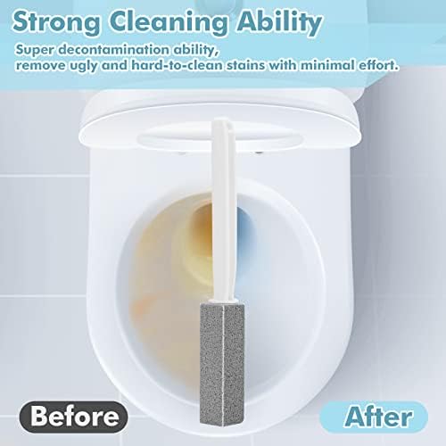 2 Pack Pumice Stones with Extra Long Handle for Toilet Cleaning