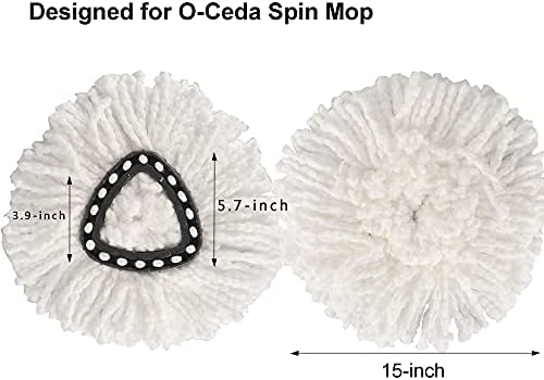 10-Pack Spin Mop Replacement Heads Microfiber 360 Easy Cleaning White