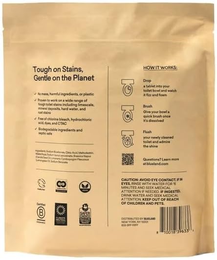 BLUELAND Toilet Bowl Cleaner Refills - Lemon Cedar 30 Tablets 1