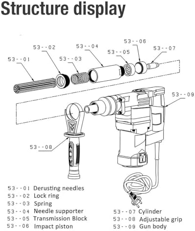 Electric Needle Scaler for Rust Removal