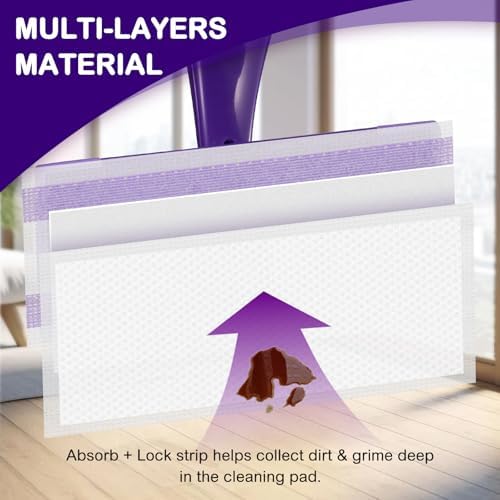 Zeekech 30 Count Spray Mop Pad Refills for Swiffer WetJet