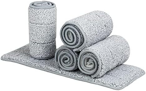 YOUSHANGJIA Heavy Duty Microfiber Mop Refill Pads 6-Pack 15 Inch Gray