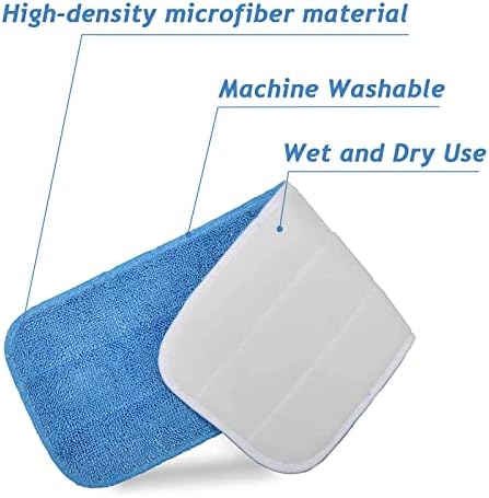 Microfiber Mop Pads 185 x 63 Inch Reusable Set of 12