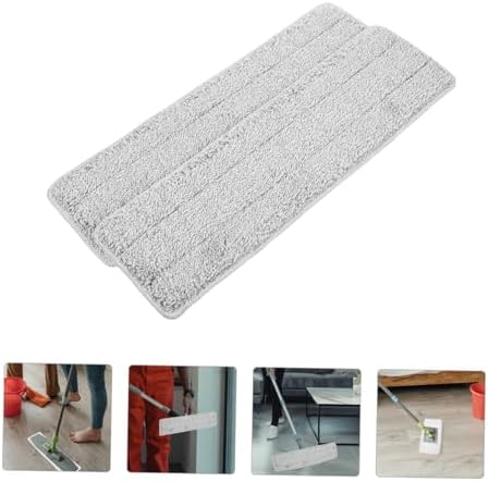 2pcs Reusable Fiber Mop Pads for Hardwood and Vinyl Floors