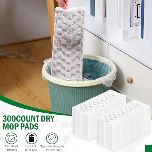 Gejoy 300 Count Heavy Duty Dry Mop Pads for Swiffer Sweeper