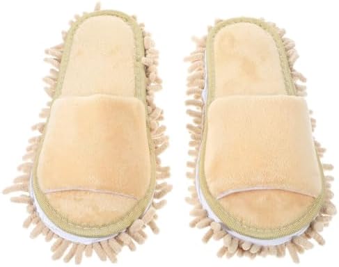 CALLARON 1 Pair Mopping Slippers with Chenille Lining