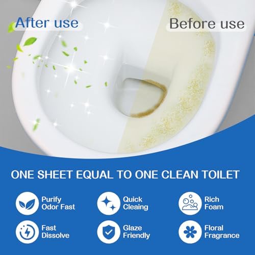 YUCO Toilet Cleaner Sheets 60 Washes No Splash Fresh Scent