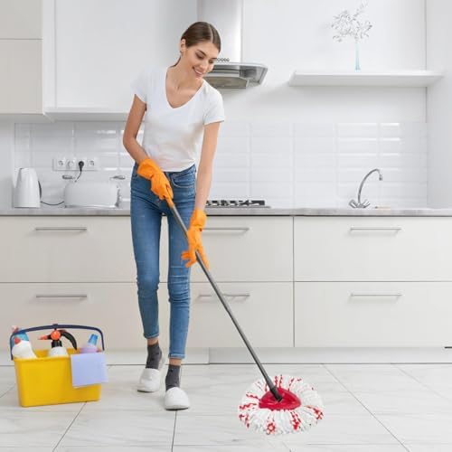 Fazlynyi 2Pack Spin Mop Replacement Heads - 40 More Cleaning Power
