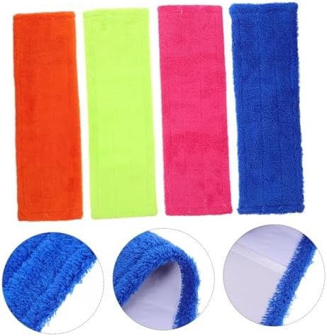 4PCS Coral Fleece Mop Pads Washable Replacement