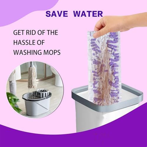 Disposable Mopping Pad Refills for PowerMop 20-Pack Purple
