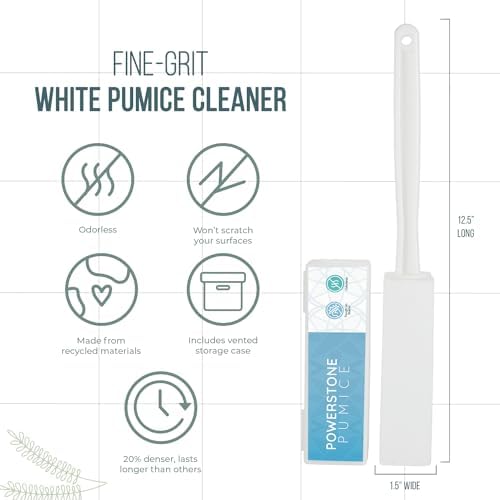 Powerstone Pumice Stone Toilet Cleaner with Long Handle - 4 Pack