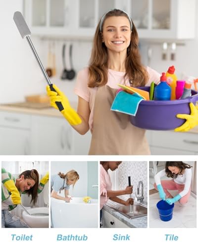 GLCON 6 Pack Pumice Stone with 22 Long Handle Toilet Cleaner