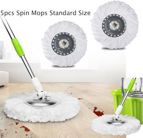 5PCS Universal Spin Mop Head Refill for Standard 360 Spin Magic Mop