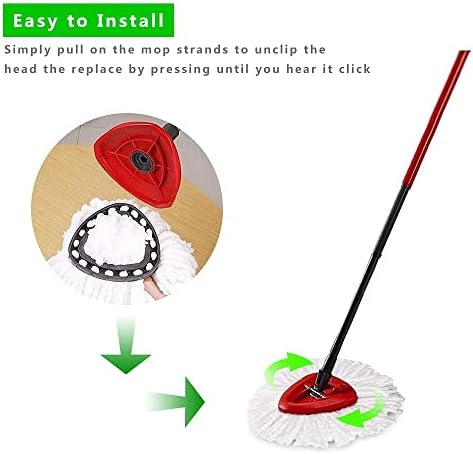 10-Pack Spin Mop Replacement Heads Microfiber 360 Easy Cleaning White