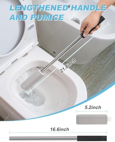 GLCON 6 Pack Pumice Stone with 22 Long Handle Toilet Cleaner