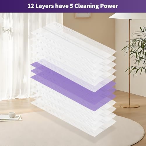 40 Pack Disposable Power Mop Pads Refills - Multi-Surface Wood Compatible