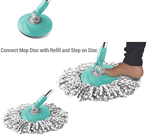 Spotzero by Milton Spin Mop Refill Set Aqua Green