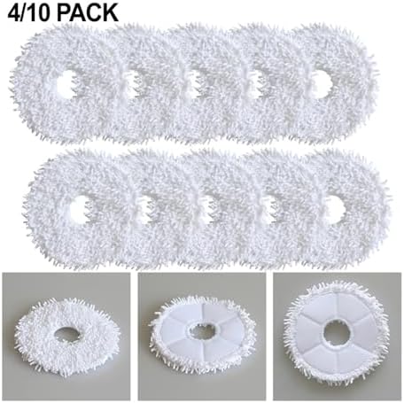 Vamarads 4 or 10 Pcs Vacuum Mop Soft Microfiber Cloths Kit