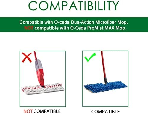 Diteje 4 Pack Replacement Mop Pads Washable Refill Heads