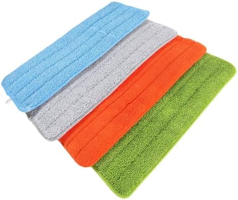 4pcs Reusable Fiber Cloth Mop Pads for Home and Commercial Use