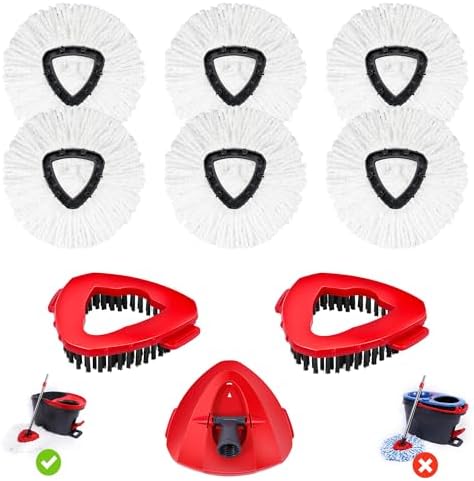 6 Pack Mop Heads for Oceda EasyWring 1-Tank System