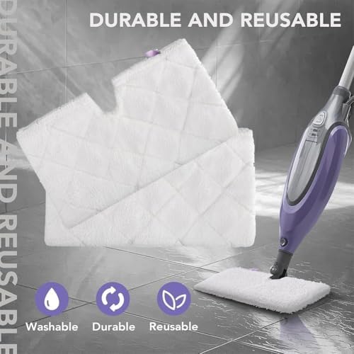 Sgizoku Steam Mop Pads 12Pack Microfiber Replacement for Shark