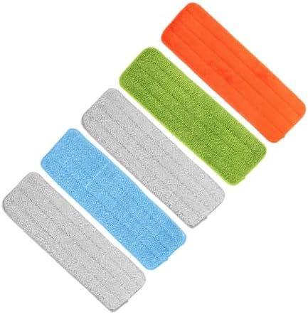 5Pcs Reusable Fiber Mop Pads for Easy Cleaning