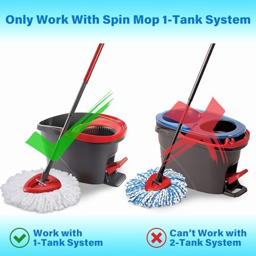 CDYJDY 6 Pack Spin Mop Replacement Head for O-Cedar EasyWring Mop