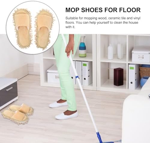 PACKOVE Home Slippers Women Fuzzy Mop Slippers Winter Use