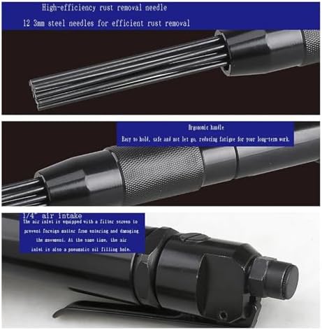 KGKGK Pneumatic Rust Remover 4000RPM 12 Pin Needle Bundle Tool