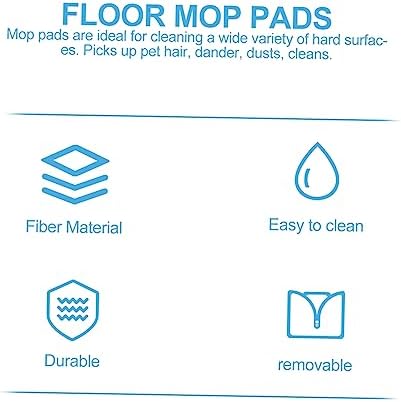Microfiber Mop Pads Replacement - 2-Pack Wet Dry Mop Heads