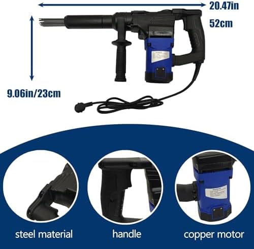 ZHIBIMOI 1100W Electric Needle Rust Remover with 4500BPM 1