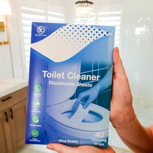 Dissolvable Toilet Bowl Cleaner Sheets - 40 Sheets Pine Scent