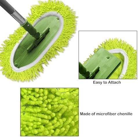 Reusable Microfiber Mop Pads 4 Pack Green 1