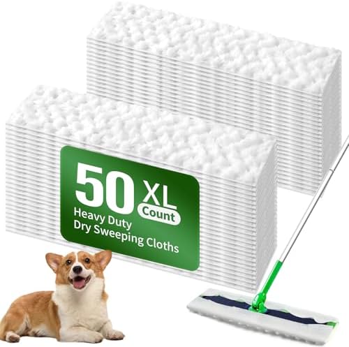 Senowi Heavy Duty Dry Mop Pads for Swiffer XL 50 Count Unscented