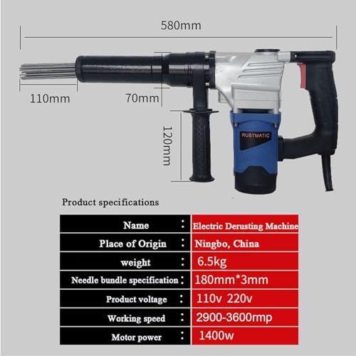 1400W Electric Needle Scaler for Rust and Paint Removal
