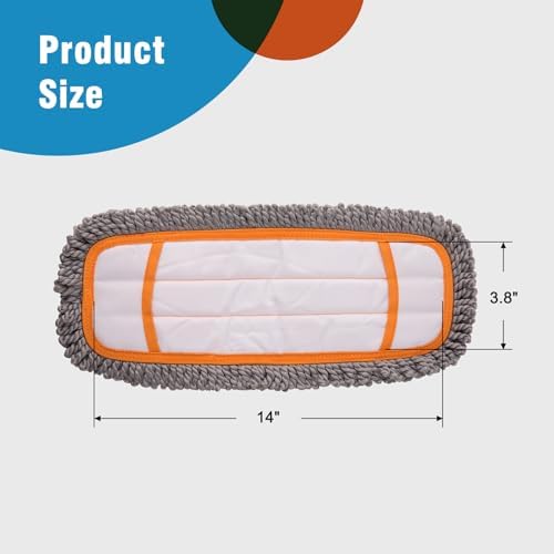 CLEANHOME Chinelle Mop Pad Replacement 2 Pack