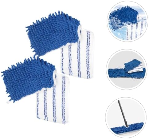 2pcs Chenille Mop Pads Refill Ultra-Fine Microfiber Replacement Heads