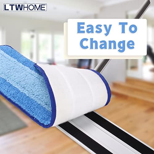 LTWHOME 24 Inch Microfiber Mop Refill Pads Pack of 6