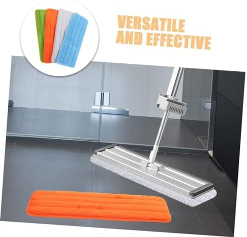 4pcs Reusable Fiber Cloth Mop Pads for Home and Commercial Use