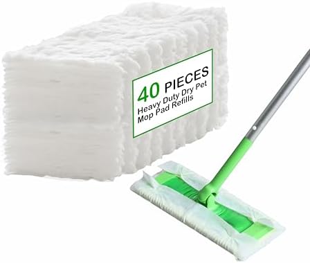 GUOYUANGLO Heavy Duty Pet Mop Cloths 40 Count